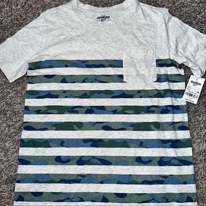Oshkosh B’gosh Boys Camouflage Striped T-Shirt Size 14 NWT